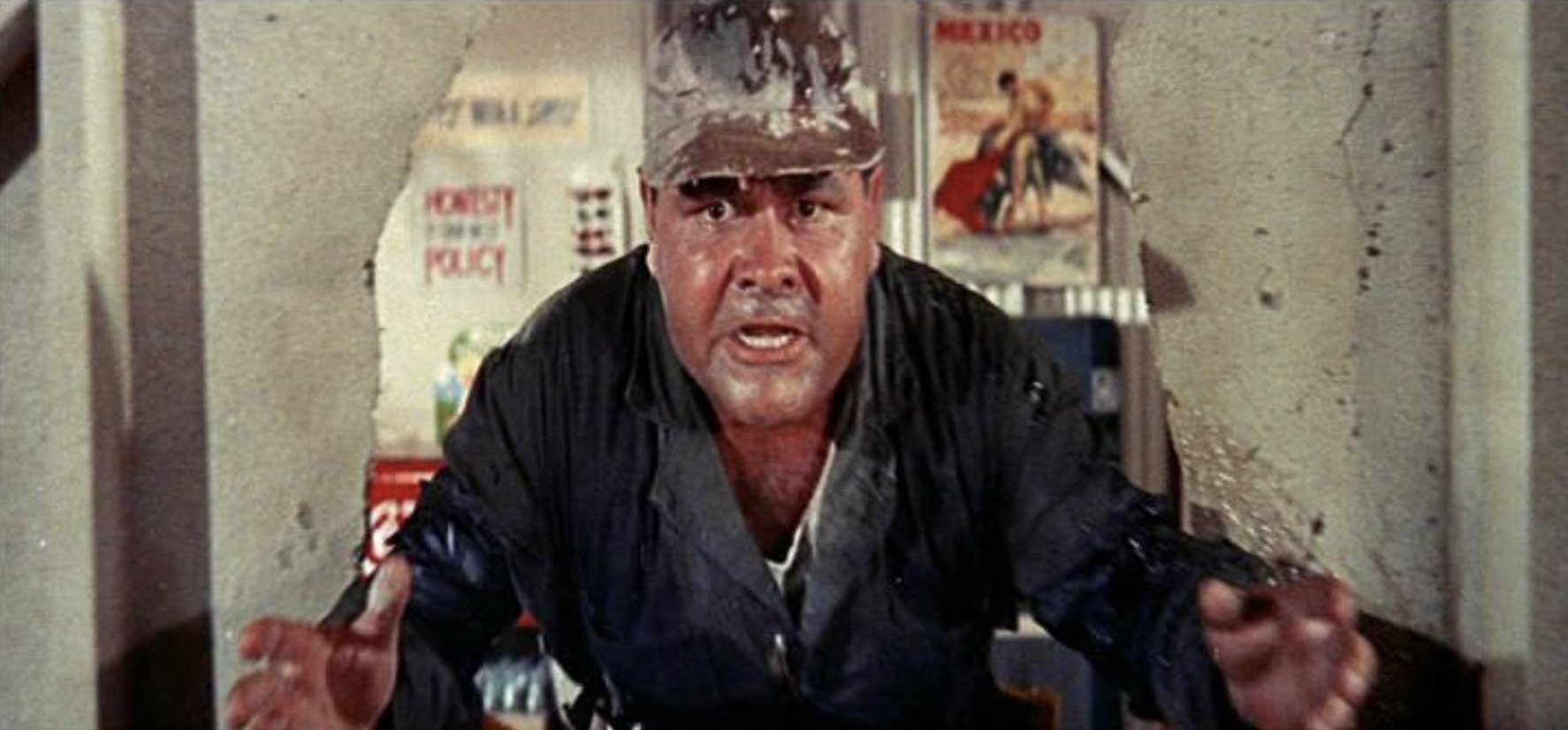 Jonathan Winters crashes through a wall in “It's a Mad, Mad, Mad, Mad World” 